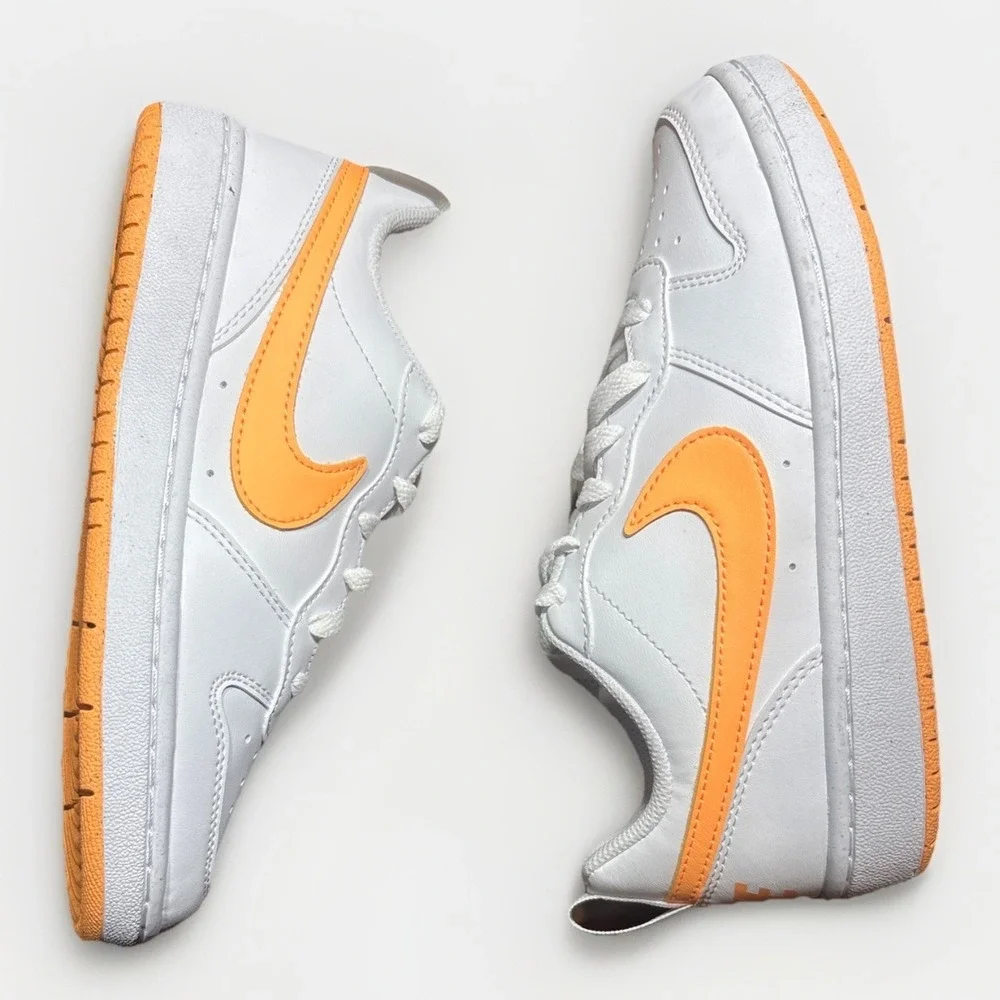 Nike Court‎ Borough Low Recraft GS White And Orange 4 Youth DV5456-119